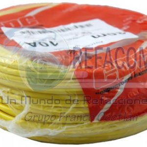 0130AUT110-AM CABLE INSTALACION 10 AMARILLO ROLLO 30MT