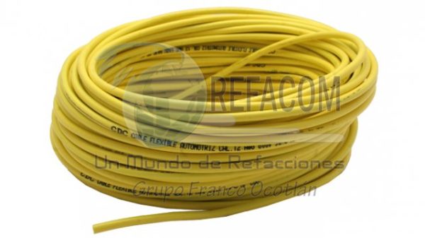 0130AUT112-AM CABLE INSTALACION 12 AMARILLO ROLLO 30MT