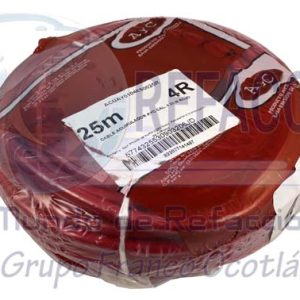 CABLE-4 ROJO CABLE BATERIA 4 ROJO ROLLO 25METROS =GEMA-4-R