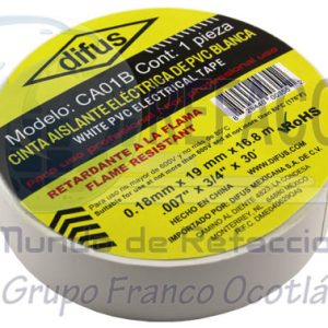 DIFUS-CA01B CINTA AISLANTE DIFUS BLANCA 18MT