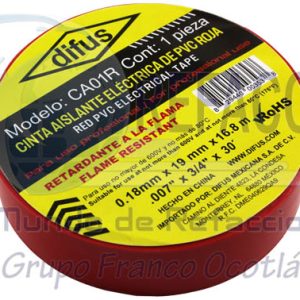 DIFUS-CA01R CINTA AISLANTE DIFUS ROJA 18MT            =138008