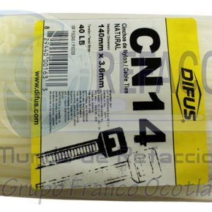 DIFUS-CN14 CINTILLA MED 5" 40LB NATURAL BOLSA/100PZ