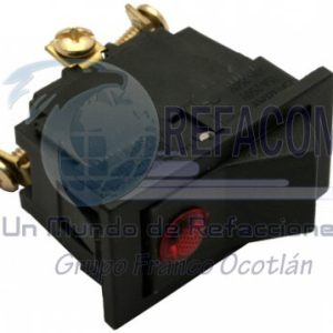 93600-FR SWITCH TECLA 1P ROJO 1 PASO