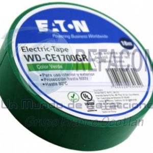 WD-CE1700GR CINTA AISLANTE EATON VERDE .018x20M