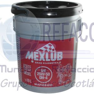 71965 ACEITE MEXLUB DIESEL 25W50 CUBETA 19L DH-4 =70965