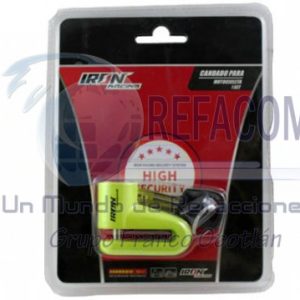 CAN-1127-0002A CANDADO SEGURIDAD ANTIRROBO MOTO NEON-AMARILLO