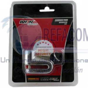 CAN-1127-0003C CANDADO SEGURIDAD ANTIRROBO MOTO CROMADO
