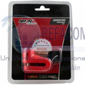 CAN-1127-0003N CANDADO SEGURIDAD ANTIRROBO MOTO NEON NARANJA