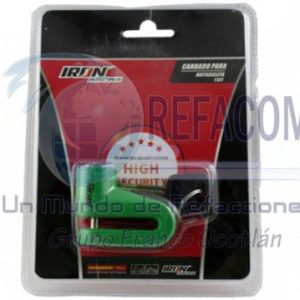 CAN-1127-0003V CANDADO SEGURIDAD ANTIRROBO MOTO NEON VERDE