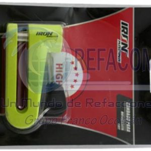 CAN-1127-0011A CANDADO SEGURIDAD ANTIRROBO MOTO NEON AMARILLO