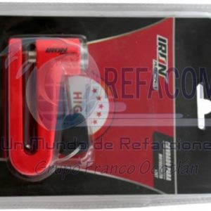 CAN-1127-0011N CANDADO SEGURIDAD ANTIRROBO MOTO NEON NARANJA