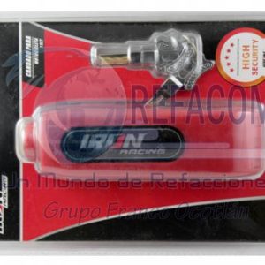 CAN-1127-0091R CANDADO SEGURIDAD ROJO MANIJA ANTIRROBO MOTO