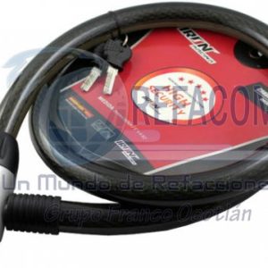 CAN-1127-0141 CANDADO SEGURIDAD CABLE DE ACERO ANTIROBO P/MOTO 2