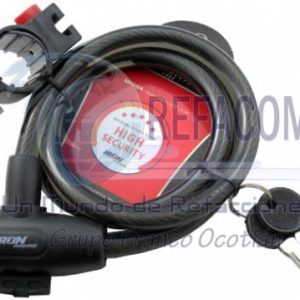 CAN-1127-0706 CANDADO SEGURIDAD P/CADENA ANTIRROBO P/MOTO 6*90CM