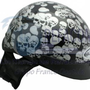 CAS-7101-1112 CASCO ABS CHOPER MSD-150 NEGRO BRILLO M-L