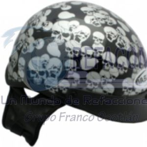 CAS-7101-1113 CASCO ABS CHOPER MSD150 NEGRO MATE CALAVERA M-L