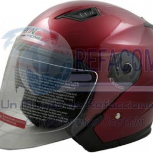 CAS-7101-1251C CASCO 3/4 DOBLE MICA MOD. EUROPEO ROJO L