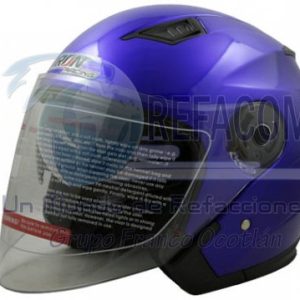 CAS-7101-1252B CASCO 3/4 DOBLE MICA MOD. EUROPEO AZUL M