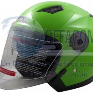 CAS-7101-1256C CASCO 3/4 DOBLE MICA MOD. EUROPEO NEON VERDE L