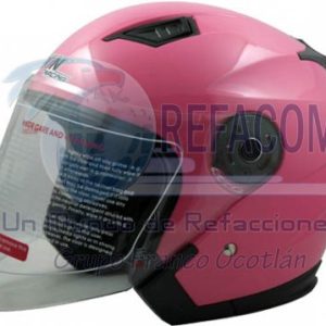 CAS-7101-1259A CASCO 3/4 DOBLE MICA MOD. EUROPEO ROSA S