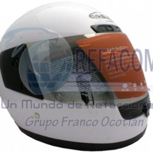 CAS-7101-1305 CASCO CERRADO LISO MICA POLARIZADA BLANCO M-L