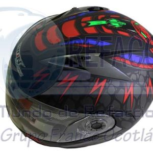 CAS-7101-1431D CASCO ABATIBLE IR105 DOT COBRA ROJA MATE XL