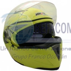 CAS-7101-1467B CASCO ABATIBLE IRON RACING DOT LISO VERDE T.M