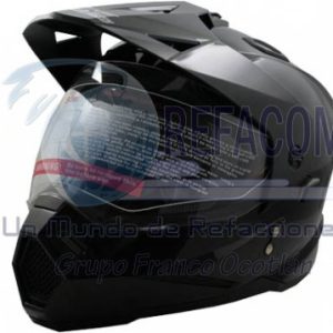 CAS-7101-1672B CASCO CROSS IRON RACING IR-91 NEGRO BRILLO (M)