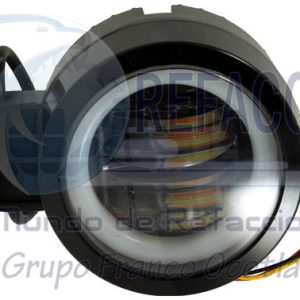 EN-2WL-04BI FARO REDONDO 2" BLANCO+AMARILLO C/ARO BLANCO LED