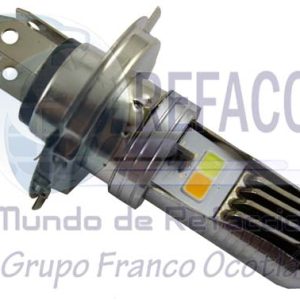 EN-4357PH FOCO LED MOTO H4 CASCARA PLATA LUZ BICOLOR
