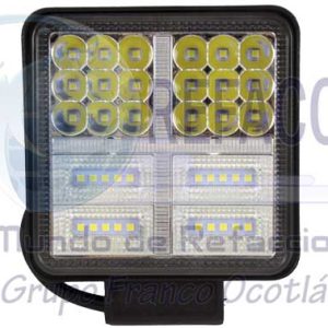 EN-FL05 FARO LED CUADRADO 38LED BLANCO 16 COLOR,ESTROBO