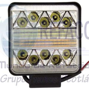 EN-FL07 FARO LED CUADRADO 22LED BLANCO 12 COLOR,ESTROBO