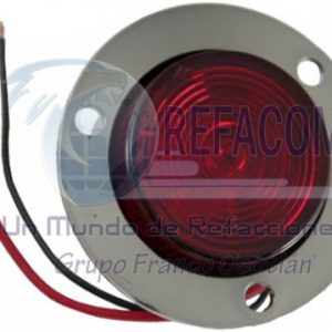 EN-PL206CR PLAFON PIEZA 2" 6LED F5 CROMADO ROJO