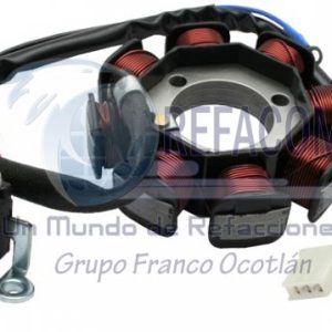 EST-3102-0013 ESTATOR 8 BOBINAS YAMAHA YBR125 CORRIENTE CONTINUA