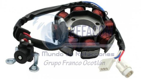 EST-3102-0013 ESTATOR 8 BOBINAS YAMAHA YBR125 CORRIENTE CONTINUA