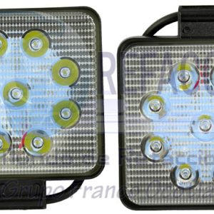 FA-LHC9EA FARO 9 LED CUADRADO 12V CASCARA ALUMINIO JGO/2PZ