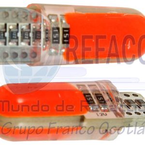 FO-CAN15812R FOCO LED T10 COB CANBUS ROJO JGO/2PZ