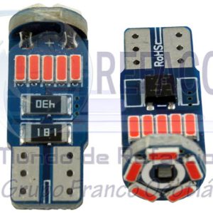 FP-CAN15815R FOCO LED T10 15SMD 3014 CANBUS 12V  ROJO