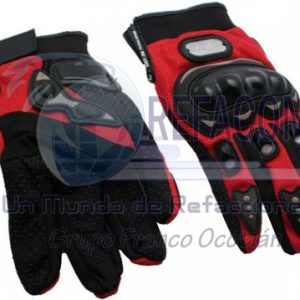 GUA-7107-0050B GUANTE P/MOTOCICLISTA IRON RACING STREET ROJO L