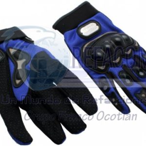 GUA-7107-0051C GUANTE P/MOTOCICLISTA IRON RACING STREET AZUL XL