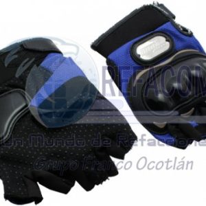GUA-7107-0201C GUANTE P/MOTOCICLISTA IRON RACING COOLMAN AZUL XL
