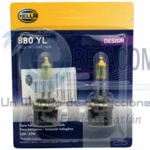 HELLA-880 YL FOCO 880 12V 27W YELLOW LIGTH +50 LUZ SET2