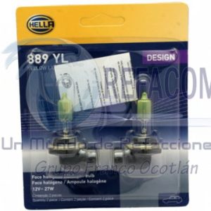 HELLA-889 YL FOCO 889 12V 27W YELLOW LIGHT +50 LUZ SET 2PZ