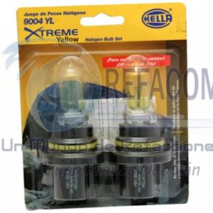 HELLA-9004 YL FOCO 9004 12V 65/45W YELLOW LIGHT +50% LUZ SET2