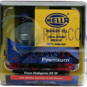 HELLA-9006XE-TLL FOCO 9006 12V 55W PREMIUM +50% LUZ SET 2PZ