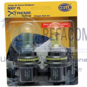 HELLA-9007 YL FOCO 9007 12V 65/55W YELLOW LIGHT +50% LUZ SET2