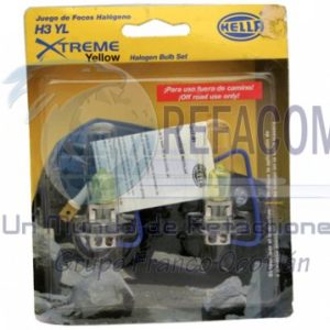 HELLA-H3 YL FOCO H3 12V 55W YELLOW LIGHT +50% LUZ SET2
