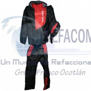 IMP-7314-0086 IMPERMEABLE C/PANTALON RACING (2PZ) ROJO T-EEEG