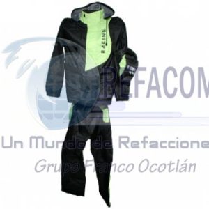 IMP-7314-0093 IMPERMEABLE C/PANTALON RACING (2PZ) VERDE TALLA G