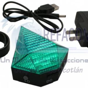 LUZ-3350-0051V LUZ P/BICI TRAS DIAMANTE LASER VERDE